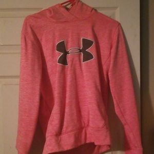 Coral Under Armour Women's Hoodie Medium